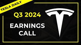 Live: Tesla Q3 Earnings Call 2024 (TSLA)