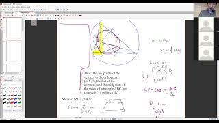 Oly-OH 9-point circle, Euler line, Homothety