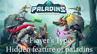 Player's Type : Hidden feature of paladins