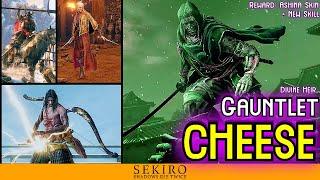 Sekiro | Cheese INNER Genichiro & Divine Heir GAUNTLET in JUST 1 Try!