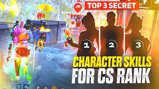 New SECRET ( CS-RANK ) CHARACTER SKILL COMBINATION  || BEST CHARACTER SKILL COMBO 2024 