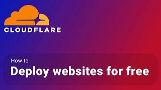 How to deploy your websites to Cloudflare's Pages Platform for free