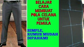 tutorial pola celana full penjelasan cara menjahit celana panjang#1