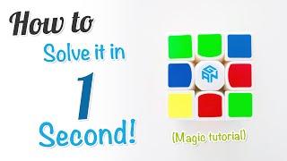 How to Solve a Rubik's Cube in 1 Second! (Magic Tutorial)