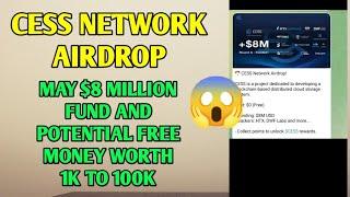 Cess Network | Potential 1k to 100k free money | Step by step guide