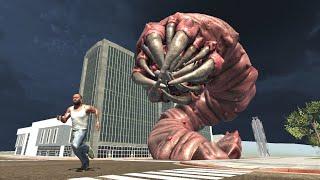 Franklin Fight Giant Death Worm in Indian Bike Driving 3D