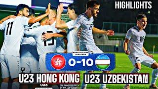 UZBEKISTAN U23 HONG KONG U23 FULL MATCH HIGHLIGHTS UZBEKISTON RAQIBINI YANCHIB TASHLADI