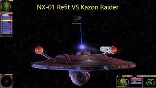 NX-01 Refit VS Kazon Raider | Star Trek Bridge Commander Battle | Star Trek Enterprise | Voyager