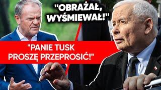 "Bezczelność". Kaczyński: Panie Tusk proszę przeprosić!