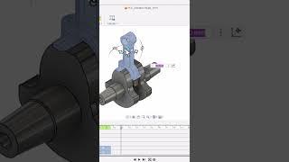 #fusion360 Animation for Piston connecting rod & Crankshaft #cad #fusion360tutorial #designer