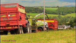 Silaging with Alan Gill's Machine overlooking the village!