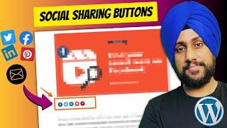 how to add Social Sharing Buttons in WordPress Without Plugin | WordPress Tutorials