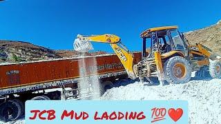 Jcb 3dx Backhoe Machine Loading white Mud In Tata truck tata trailar. Jcb and Tractor Cartoon