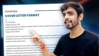 A PERFECT COVER LETTER FOR ITALY STUDY VISA PROCESS | COVER LETTER FORMAT | STUDY IN ITALY 2024-25