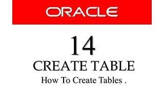 Oracle Database11g tutorials 14 : How to CREATE TABLE using sql developer and command prompt