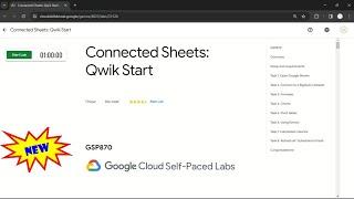 Connected Sheets: Qwik Start | #qwiklabs | #GSP870