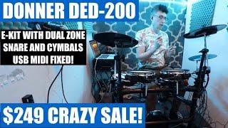 Donner DED-200 Electronic Drum Kit in depth demo and review - Insanely Cheap e-drum drum set!