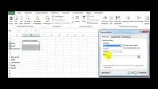 Dropdown menu maken in Excel