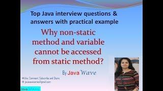 Why non static members can not be accessed in static context ? Core Java Interview question