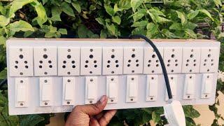 How to make an extension box || 10 Sockets+10 Switches box wiring || very big extension box wiring