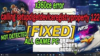 how to fix usb gamepad not detected x360ce error calling setupdigetdeviceregistryproperty 122