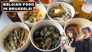 Trying BELGIAN FOOD in BRUSSELS | Belgian Mussels, Beers, Atomium Tour + more!