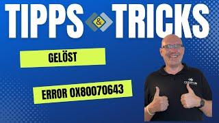 Wie löse ich Update Error 0x80070643 (Security update KB5034441) | IT-Tipps | Deutsch