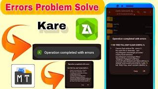 Zarchiver Operation With Error Problem Solve Android version 14 Me Config File Kaise lagaye#errer