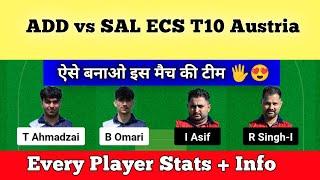 ADD vs SAL Dream11 Prediction | ADD vs SAL | ADD vs SAL Dream11 Team | Unknown Expert Sachin |