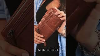 VOYAGER LARGE ZIP-AROUND TRAVEL WALLET #7724 Jack Georges wallets are timeless and sophisticated!