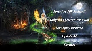 ESO - Sorcs Are Still Broken! | Magicka Sorcerer PvP Build & Gameplay | Update 44