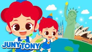 World Landmarks  Landmarks Around the World! ️ Explore World Song for Kids｜JunyTony