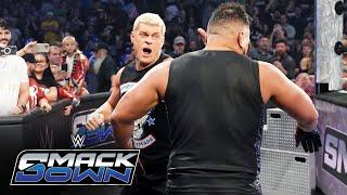 Jacob Fatu throws Cody Rhodes into the official to help The Bloodline win: SmackDown, Sept. 27, 2024