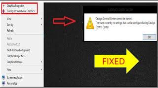 catalyst control center cannot be started FIXED FULLY