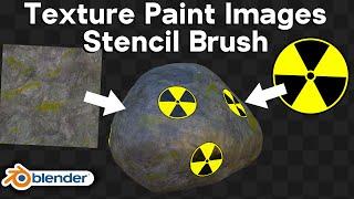 Texture Paint with Images - Stencil Brush (Blender Tutorial)