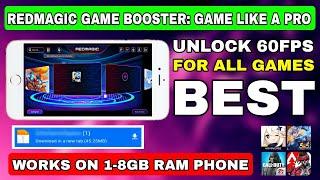 RedMagic Booster Unlocks 60FPS for ANY Android Game || Redmagic Game Booster For All Device