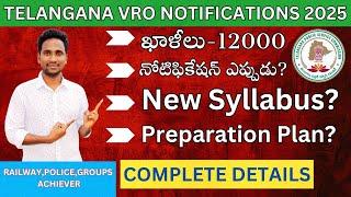  Telangana VRO Notification 2025  Complete Details Age, Syllabus, Qualification,Preparation Plan