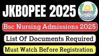 JKBOPEE Bsc Nursing Registration Documents Required For Registration Check Complete Detailed Video