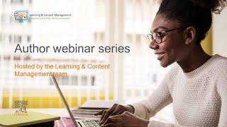 Author webinar: Helping authors succeed: How to submit a paper and check the status 03 Oct 2023