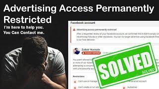 Facebook advertising access permanently restricted solution | Digital Learning With Zubair