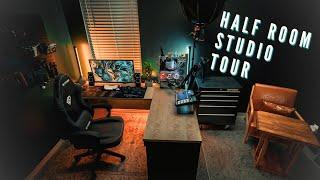 MINIMALIST YouTube studio w/ DREAM desk setup.