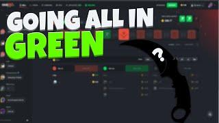 ALL IN GREEN HIT ON CSGOROLL! INSANE PROFIT