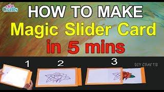 How to make Magic Slider Card Tutorial || DIY Crafts