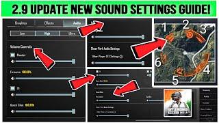 BGMI 2.9 UPDATE NEW SOUND  SETTING EXPLAIN | BGMI / PUBGM BEST AUDIO SETTING & FOOTSTEP  GUIDE