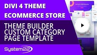 Divi 4 Ecommerce Theme Builder Custom Category Page Template 