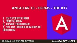 forms in angular 13 (Template driven form + validation + error messages + get form values)  #22