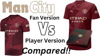 24/25 Manchester City Shirt Away Third Kit Fan Vs Player Review & COMPARED! Premier League Jersey