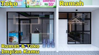 Desain Rumah Minimalis Sekaligus Tempat Usaha ( Ruko )