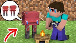 Monster School : Good Noob and Baby Strider - Minecraft Animation