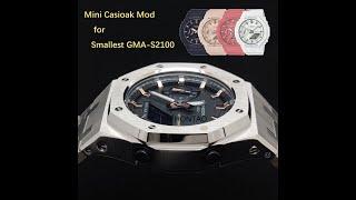 GMA S2100 Mini Casioak Mod kit All Metal Bezel Strap